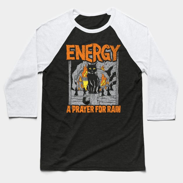 Energy - A Prayer For Rain Cat Baseball T-Shirt by ENERGY